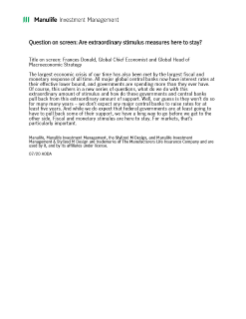 Global Macro Outlook Q3 2020 transcript—extraordinary measures