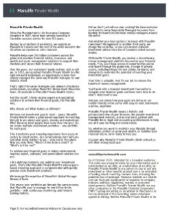 Who is Manulife Private Wealth - Video transcript