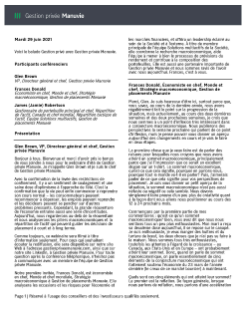 Revue du marché : thèmes et perspectives macroéconomiques pour la deuxième moitié de 2021 - Transcription de la vidéo