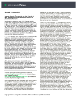 Prévisions économiques pour le premier semestre 2022 - Transcription de la vidéo