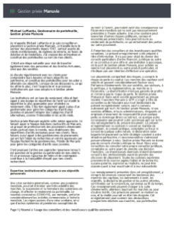 Michael LaMantia, Gestionnaire de portefeuille – Transcription de la vidéo